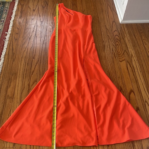 Aqua Brand One Shoulder Full Length Prom Gown/Prom Dress - Picture 11 of 13